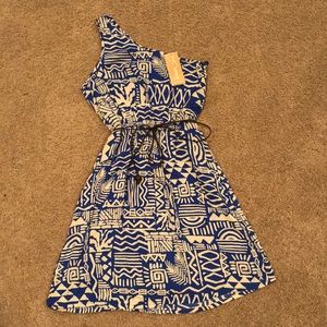 Blue and tan one should dress